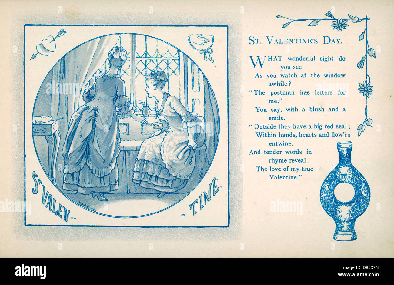 Valentinstag 1886 Stockfoto