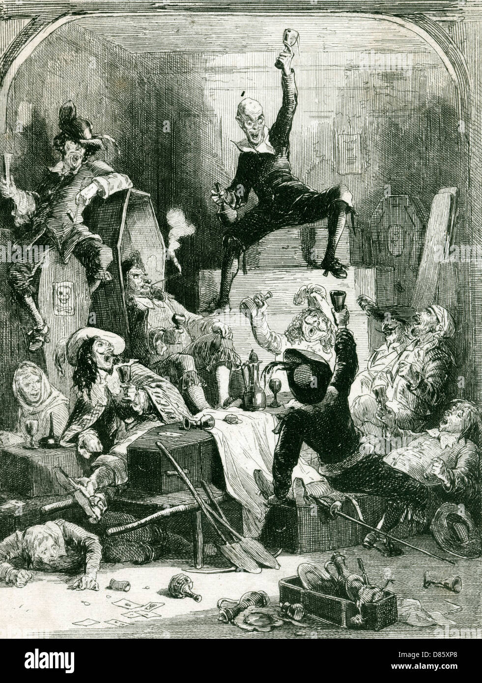 Die große Seuche von London von 1665 Stockfoto