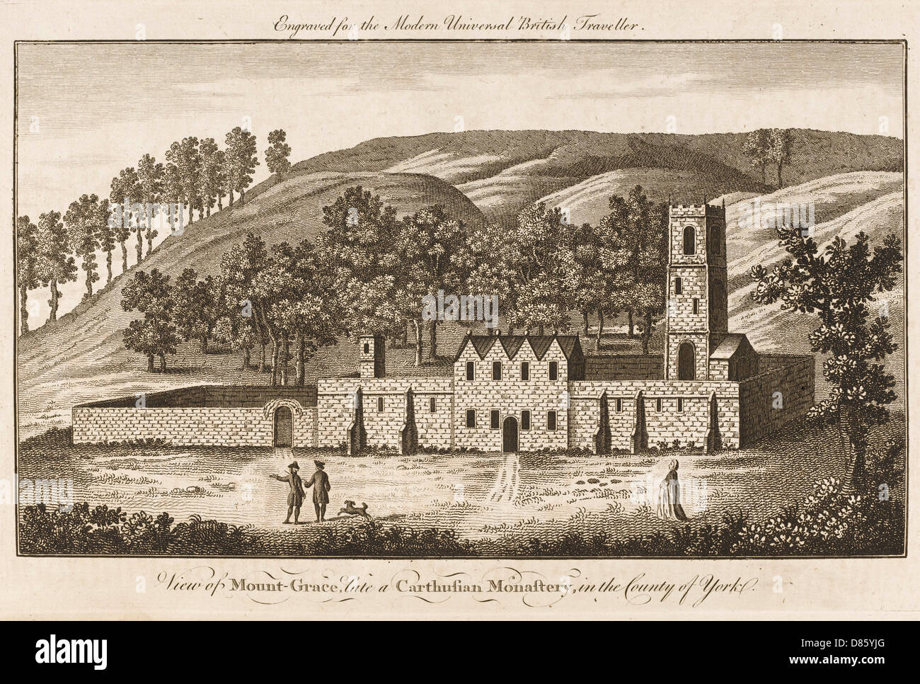 Mount Grace Priory, Yorkshire Stockfoto