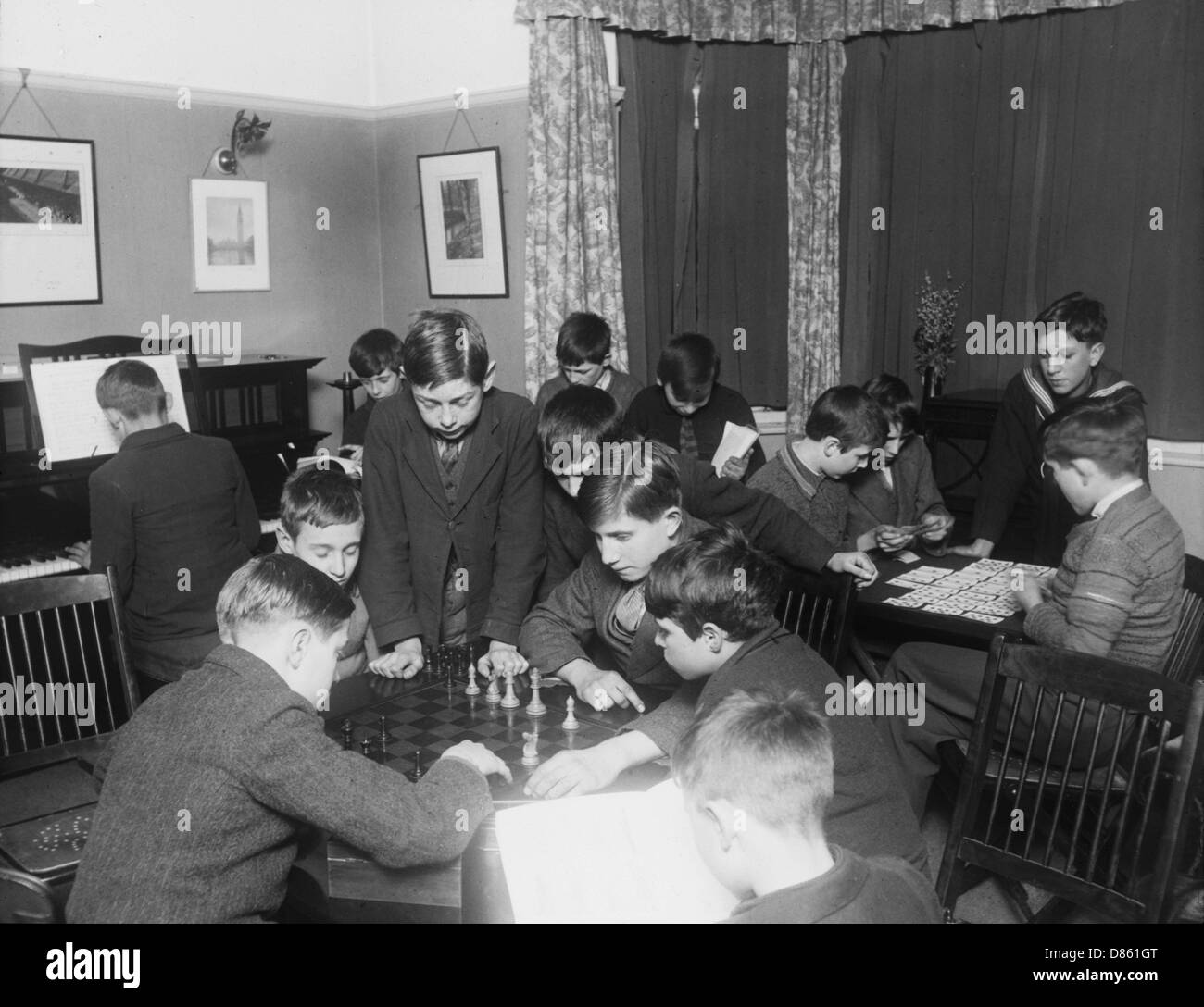 Boys Club Abendaktivitäten, February1930 Stockfoto