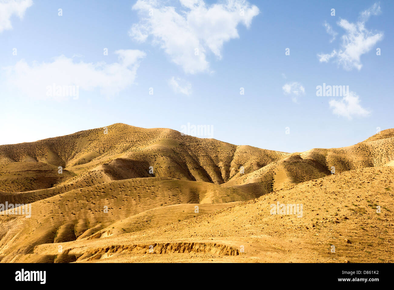 Wüste in Israel gegen den Himmel Stockfoto