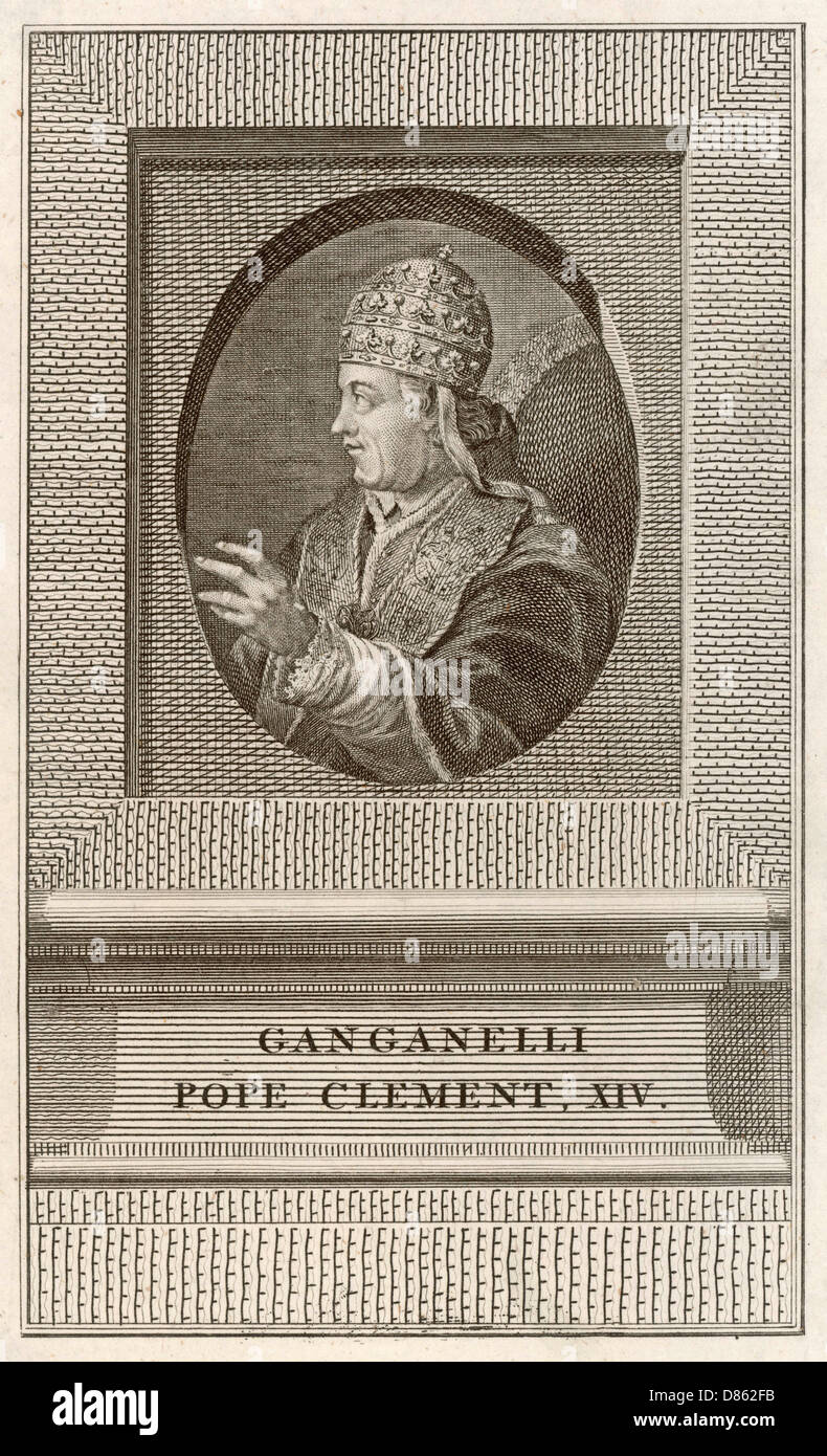 Papst Clemens XIV Stockfoto