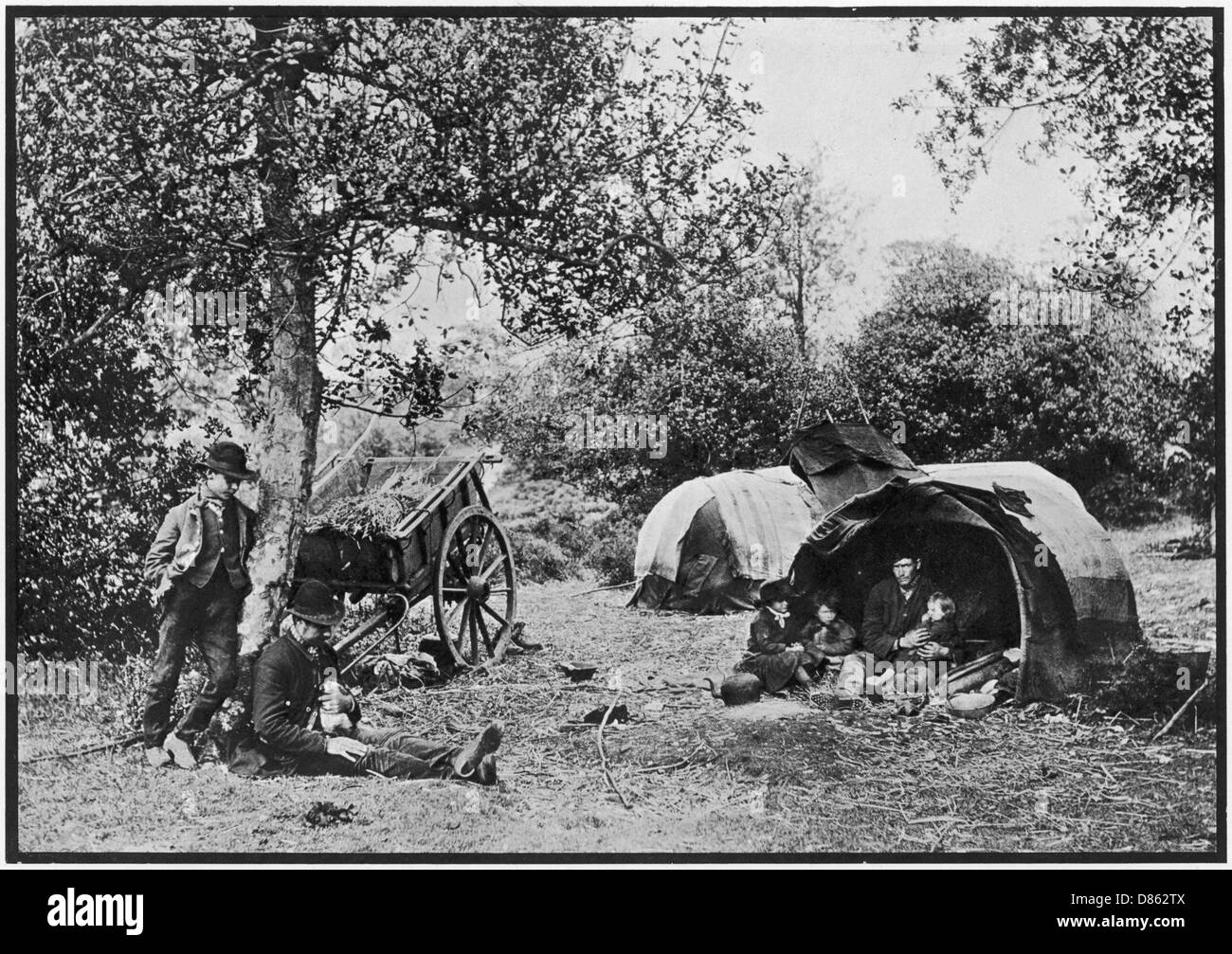 Gipsy-Lager Stockfoto