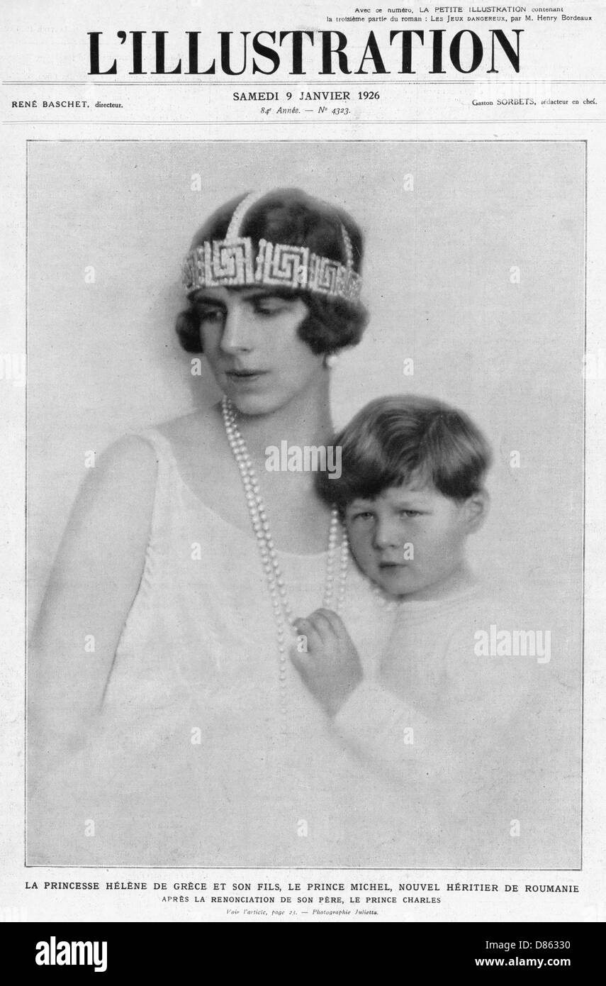 Prinzessin Helen von Griechenland mit Prinz Michael von Rumänien Stockfoto