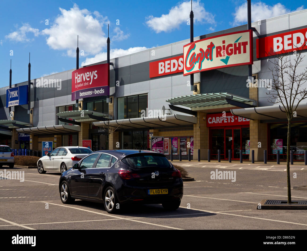St.-Peter Retail Park ein großes Einkaufszentrum im Stadtzentrum von Mansfield Nottinghamshire England UK Stockfoto