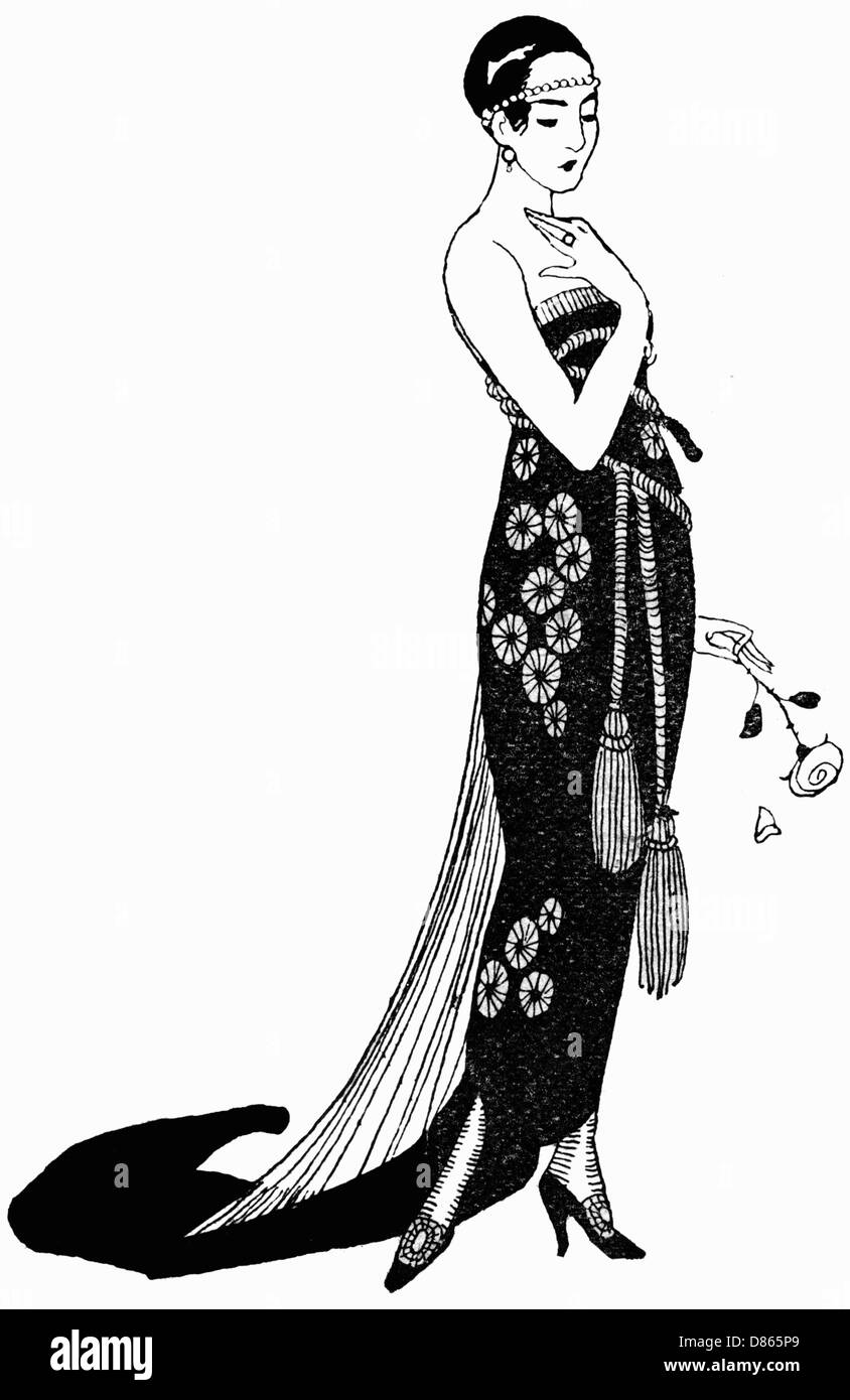 Abendkleid 1918 Stockfoto