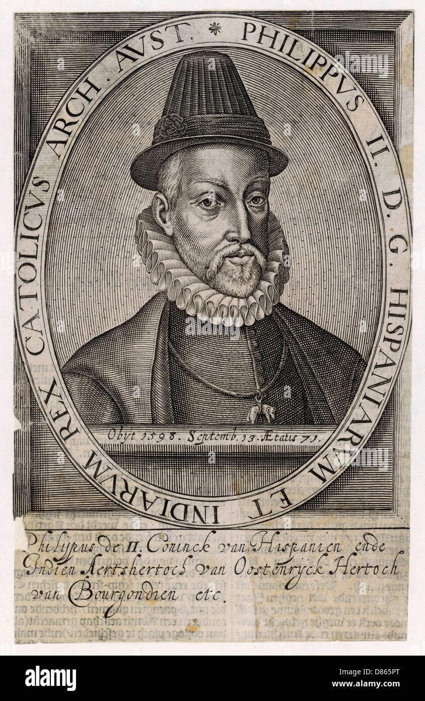 Philipp II., König von Spanien, Stockfoto