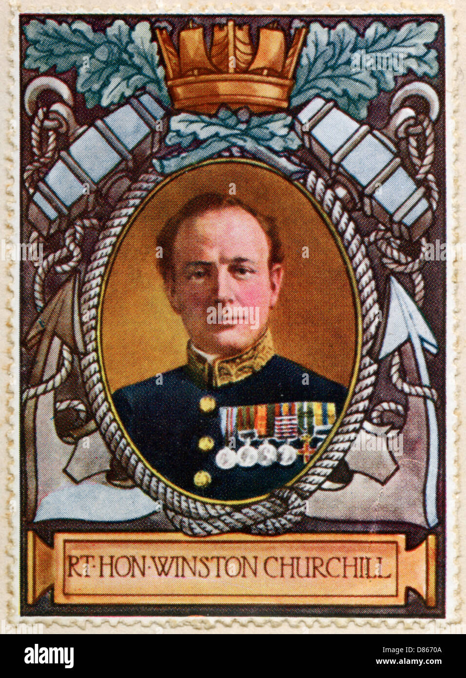Winston Churchill / Stamp Stockfoto
