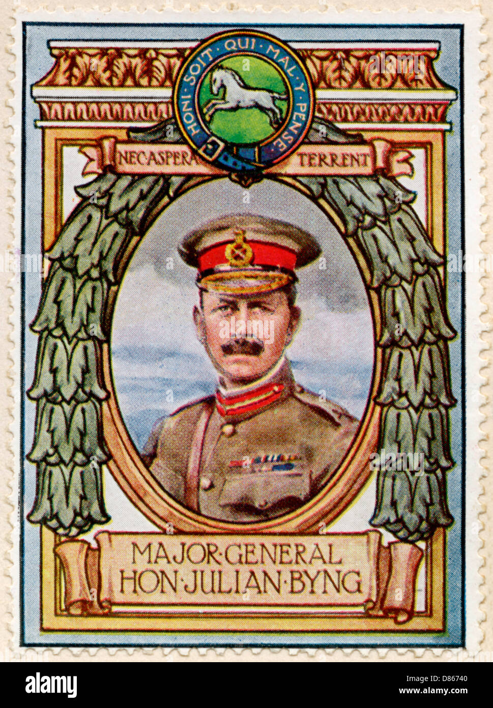 Generalmajor Julian Byng / Stempel Stockfoto
