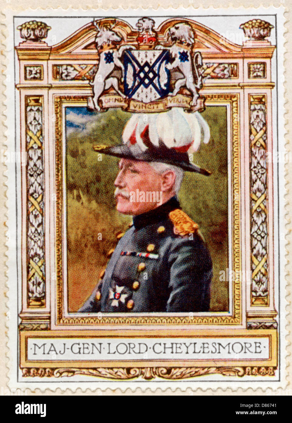 Generalmajor Lord Cheylesmore / Stamp Stockfoto