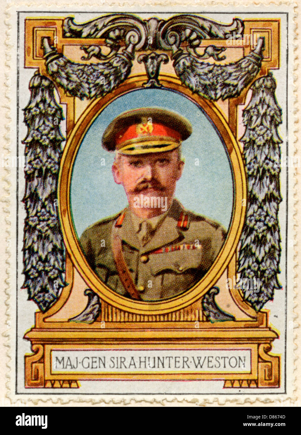 General Sir A. Hunter-Weston / Stamp Stockfoto