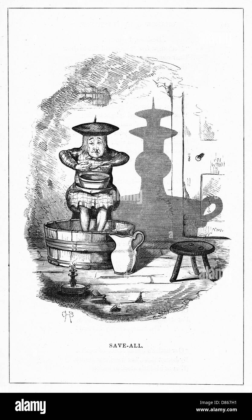 Schattenzeichnung. C.H. Bennett, alles retten Stockfoto