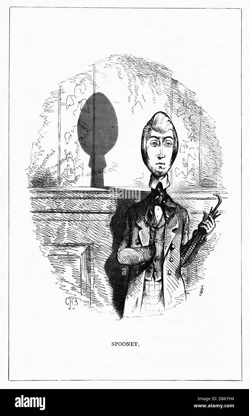 Schattenzeichnung. C.H. Bennett, Spooney Stockfoto