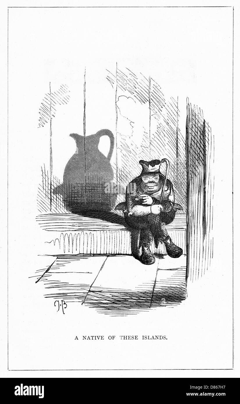 Schattenzeichnung. C.H. Bennett, Ein Einheimischer Stockfoto