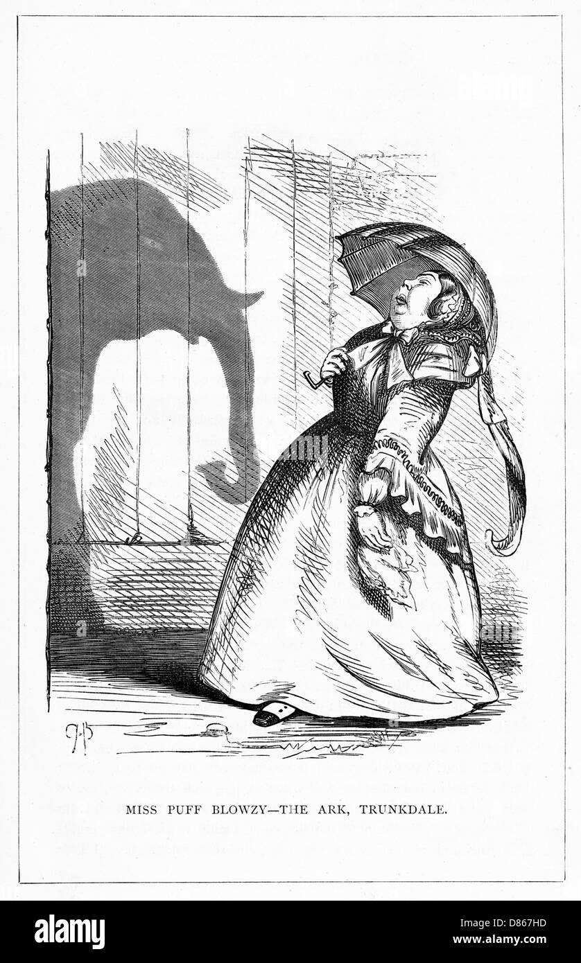 Schattenzeichnung. C.H. Bennett, Miss Blowzy Stockfoto