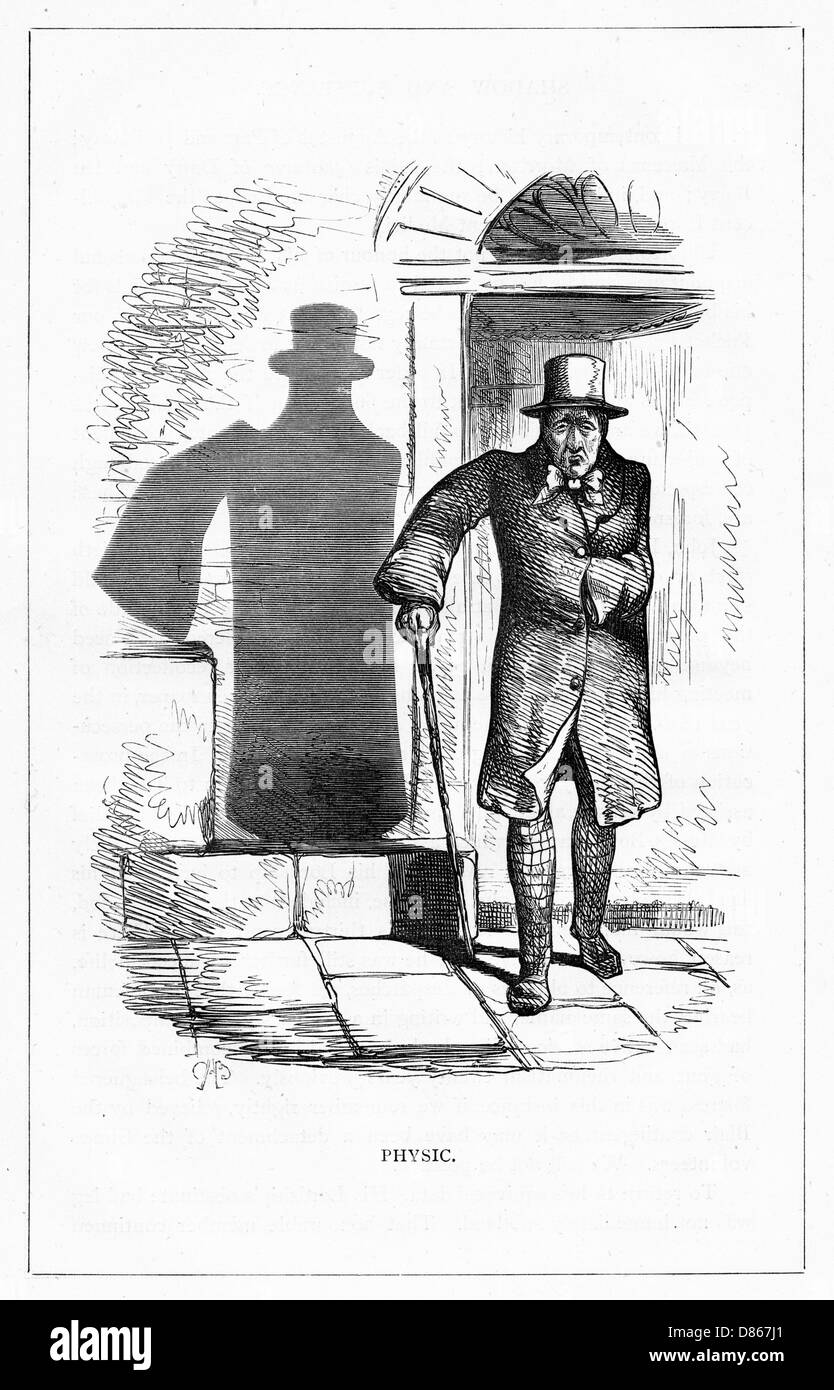 Schattenzeichnung. C.H. Bennett, Physic Stockfoto
