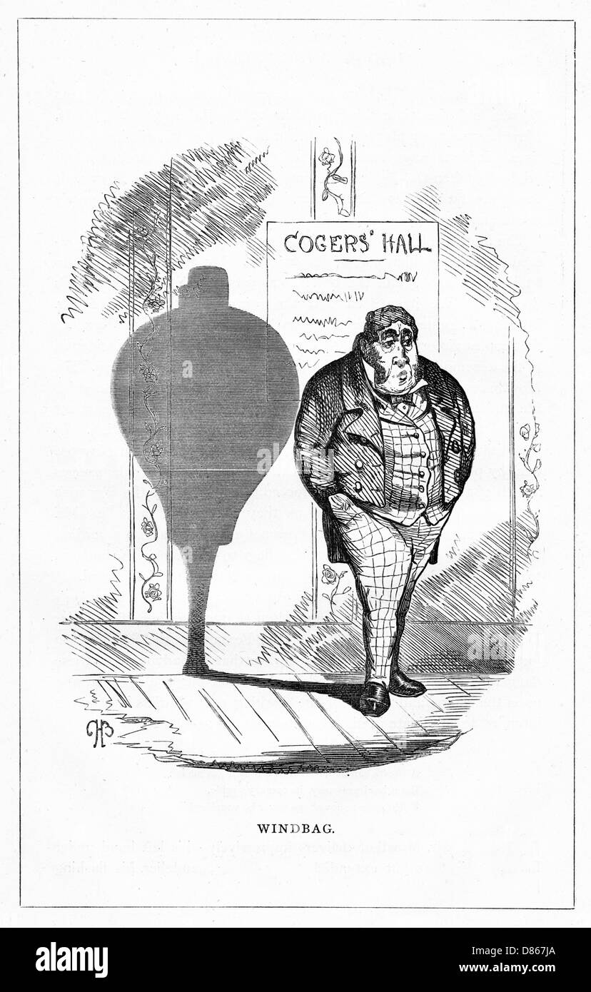 Schattenzeichnung. C.H. Bennett, Windbeutel Stockfoto