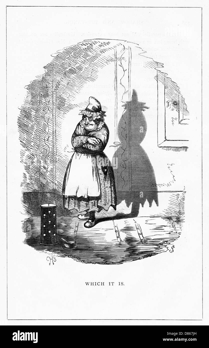 Schattenzeichnung. C.H. Bennett, das ist es Stockfoto