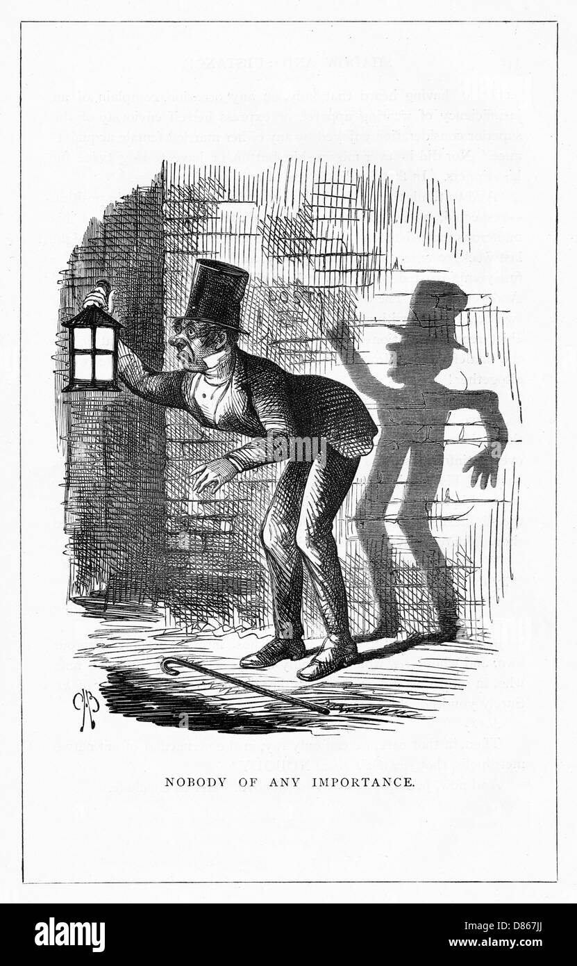 Schattenzeichnung. C.H. Bennett, Niemand Stockfoto