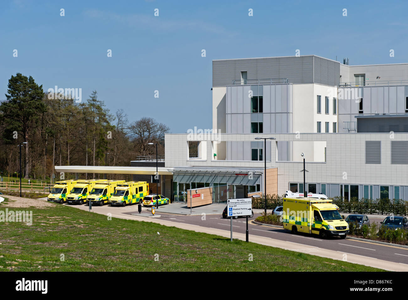 Notaufnahme Eingang in Tunbridge Wells Krankenhaus, Pembury Kent Stockfoto