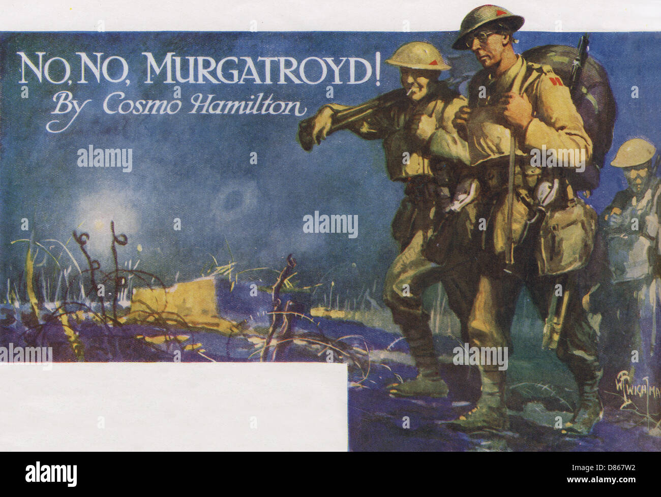 Erster Weltkrieg Kurzgeschichte Illustration Stockfoto