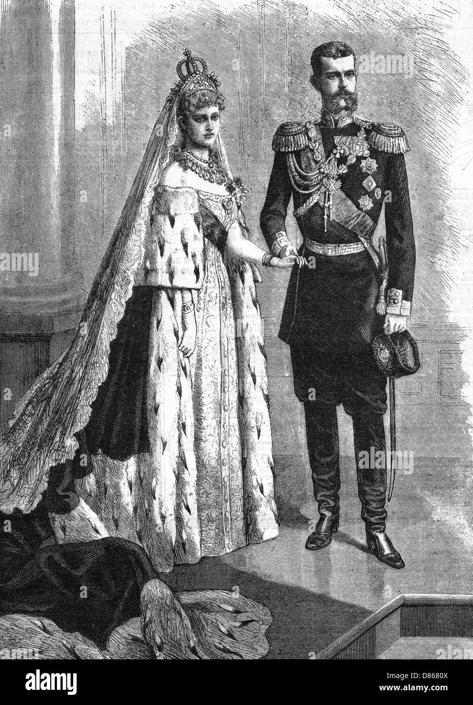 Herzog Sergej Alexandrowitsch und Elisabeth von Hessen Stockfoto