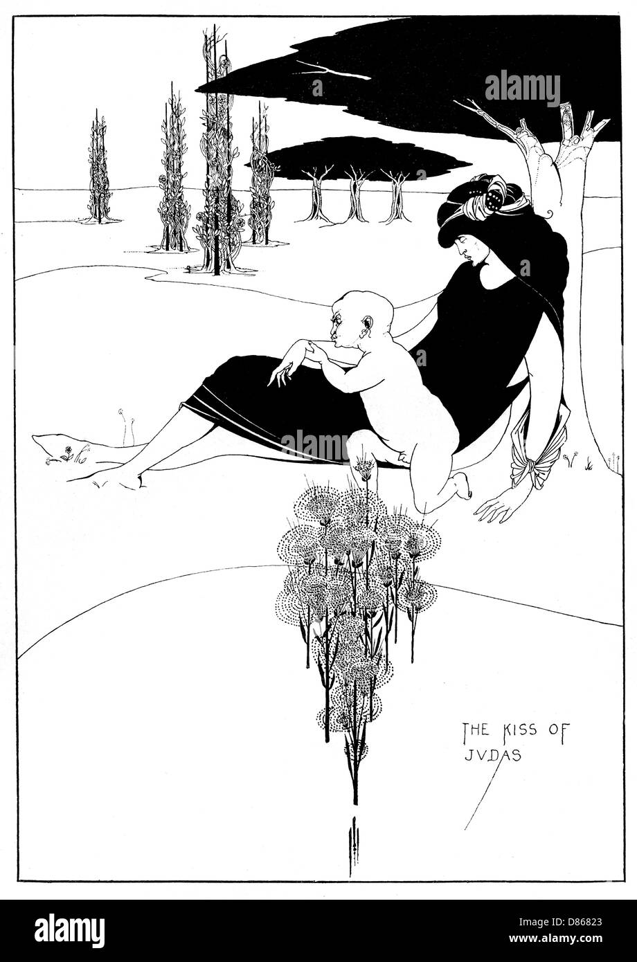 Der Kuss von Judas von Aubrey Beardsley Stockfoto