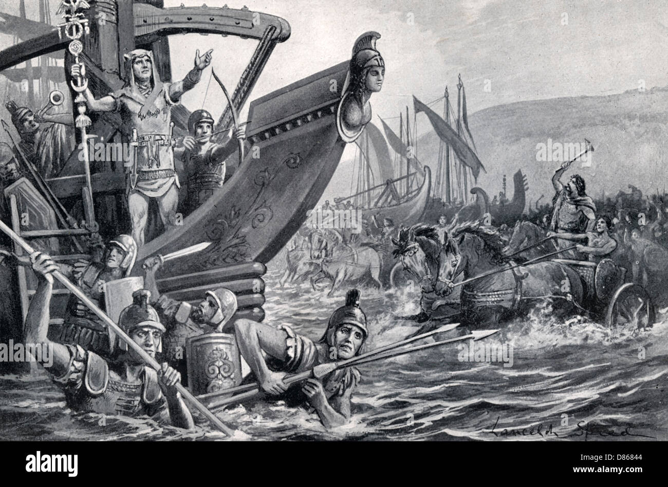 Römische Invasion von Großbritannien Stockfoto