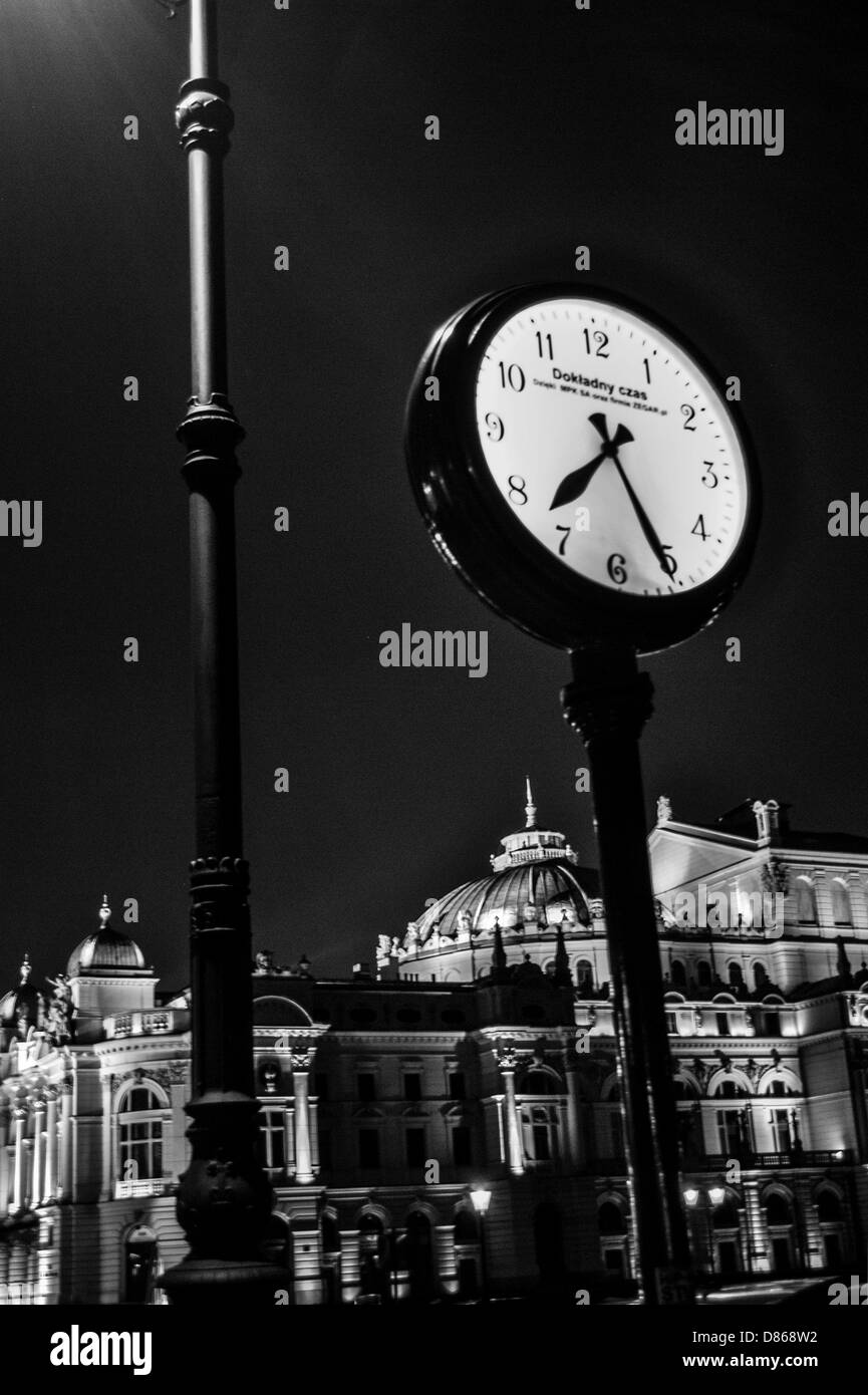 Uhr in Krakau Stockfoto
