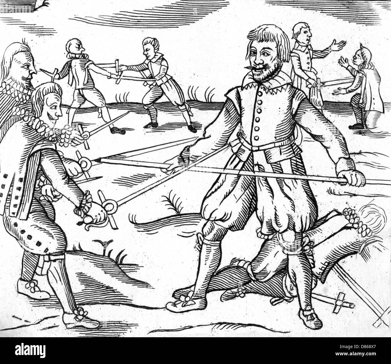 Ein Engländer, der seine Autorität geltend macht Stockfoto