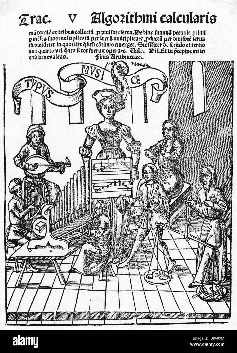 Titelseite eines Musikbuchs, 1517. Stockfoto