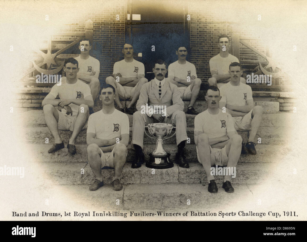 1.. Bataillon Royal Inniskill Fusiliers Sportteam Stockfoto