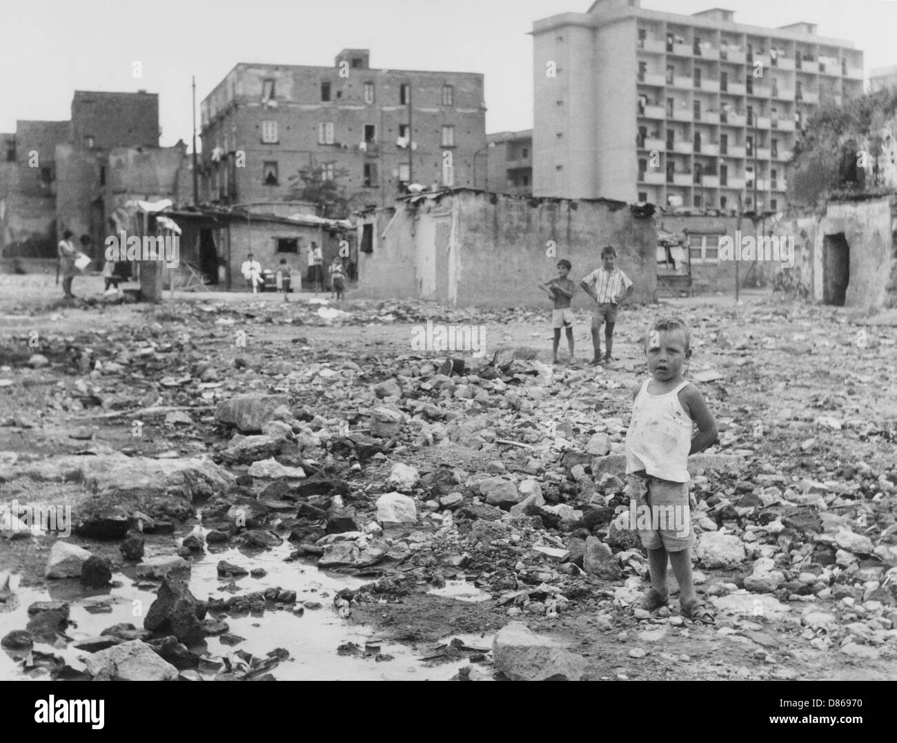 Straßenkinder-Naples Stockfoto