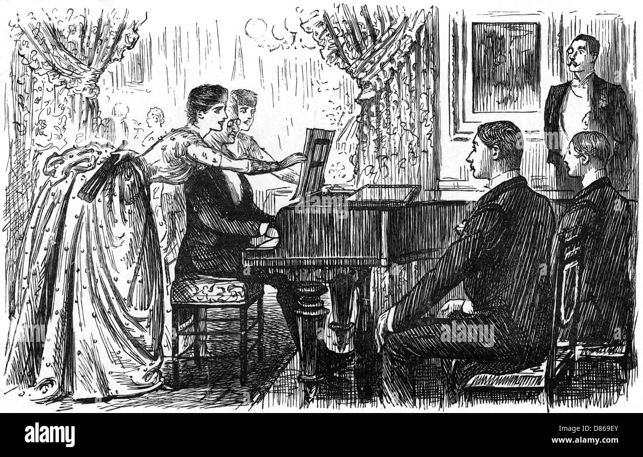 Musik zu Hause, 1887 Stockfoto