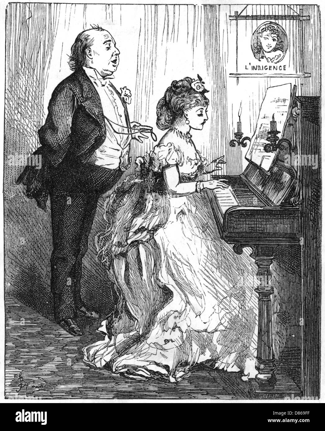 Musik zu Hause, 1883 Stockfoto