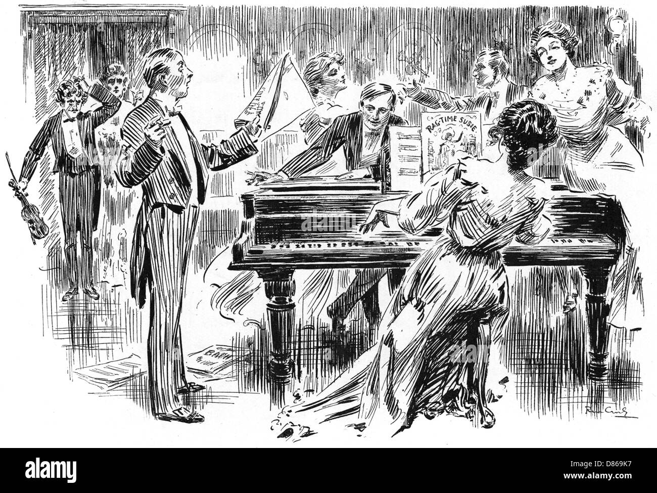 Populäre Musik Ragtime In der Heimat im Jahre 1906 Stockfoto