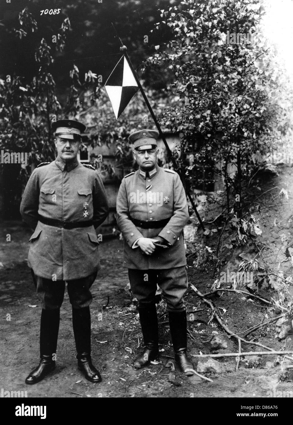General von Schoeler mit Major von Morshach Stockfoto