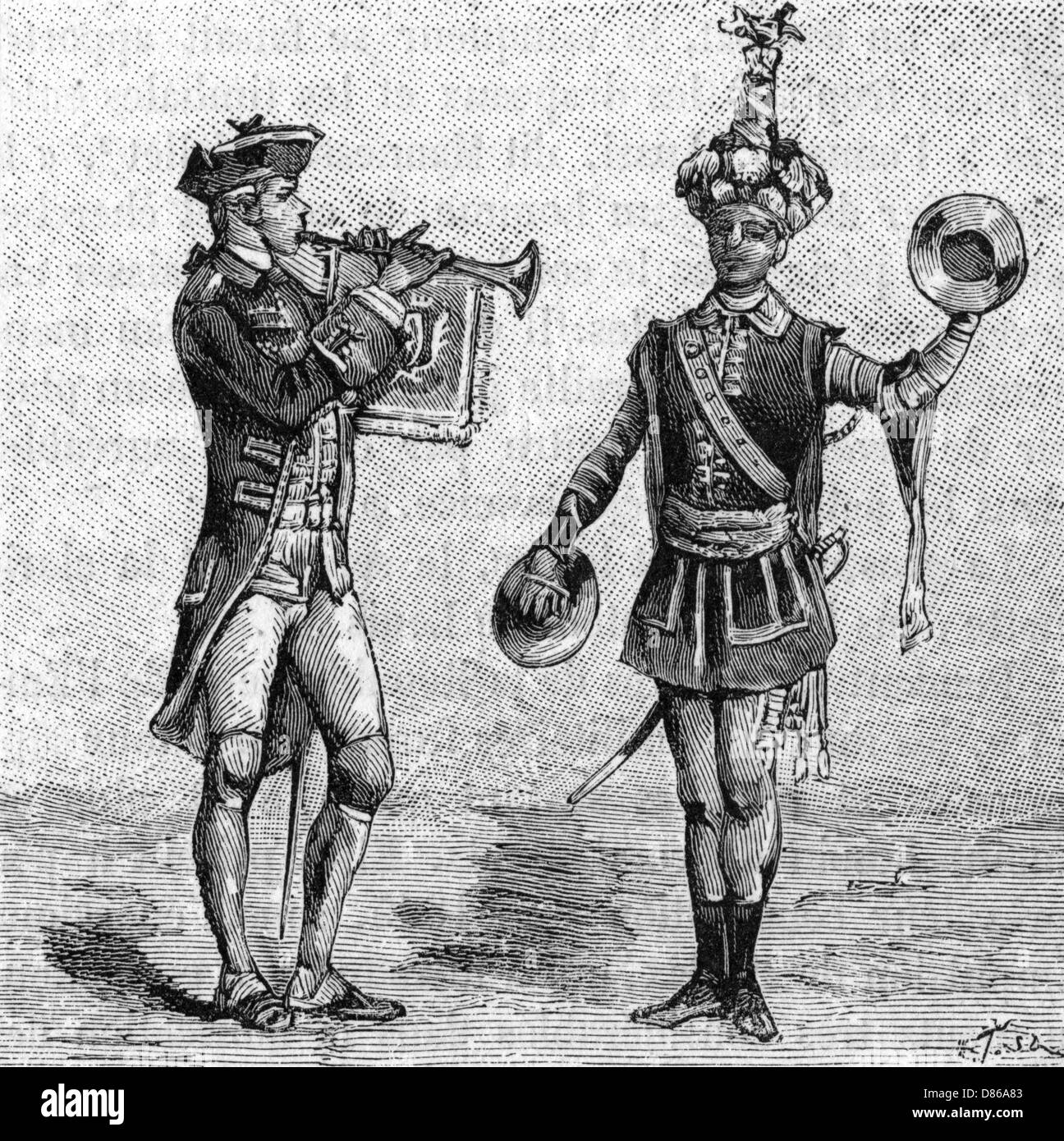 Militärmusik - Musiker des 18.. Jahrhunderts (6 von 8) Stockfoto