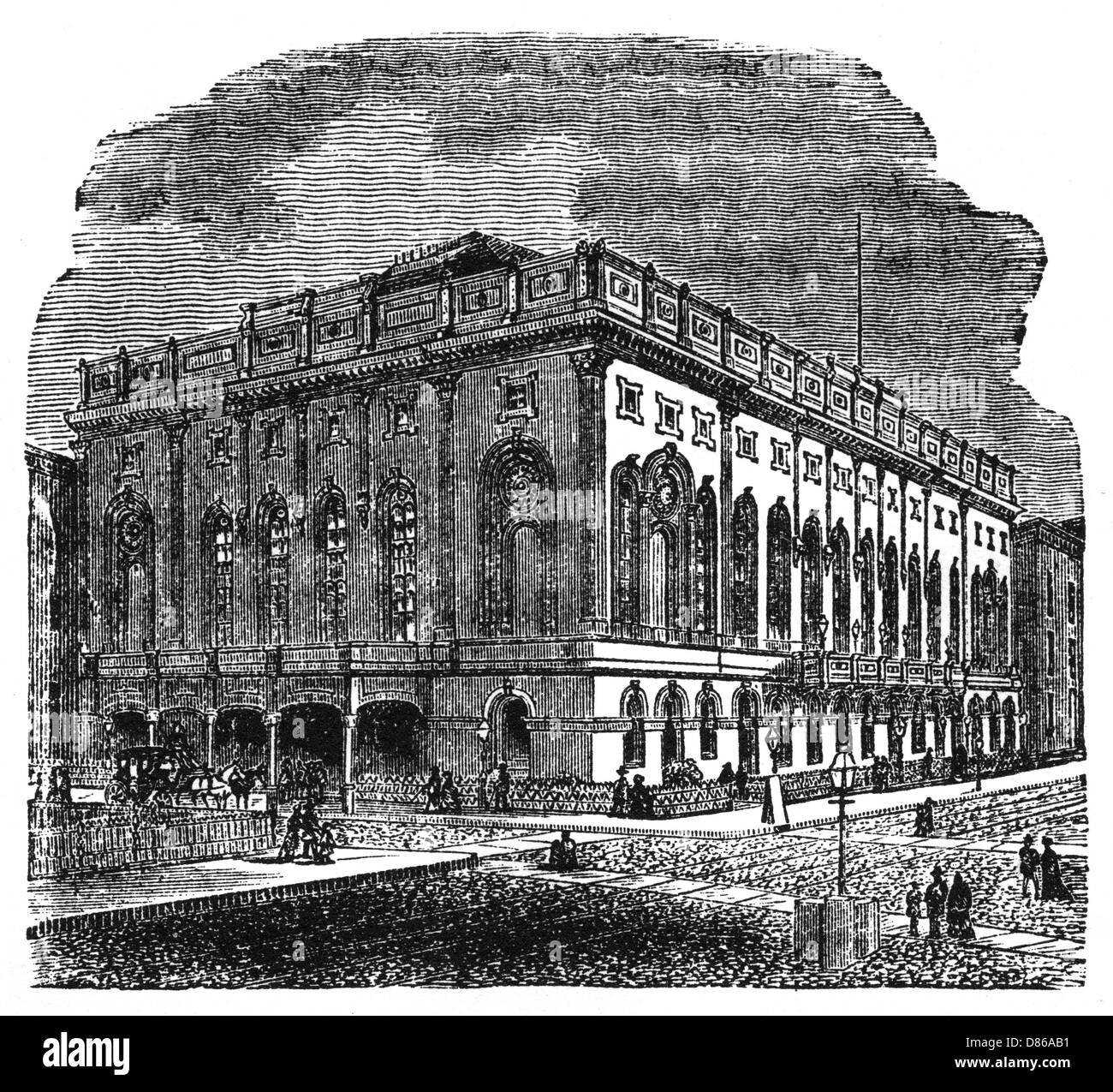 Die New Yorker Musikakademie, 1872. Stockfoto