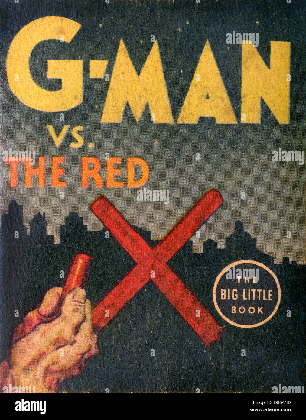 G-man gegen das Red-X-Buchcover Stockfoto