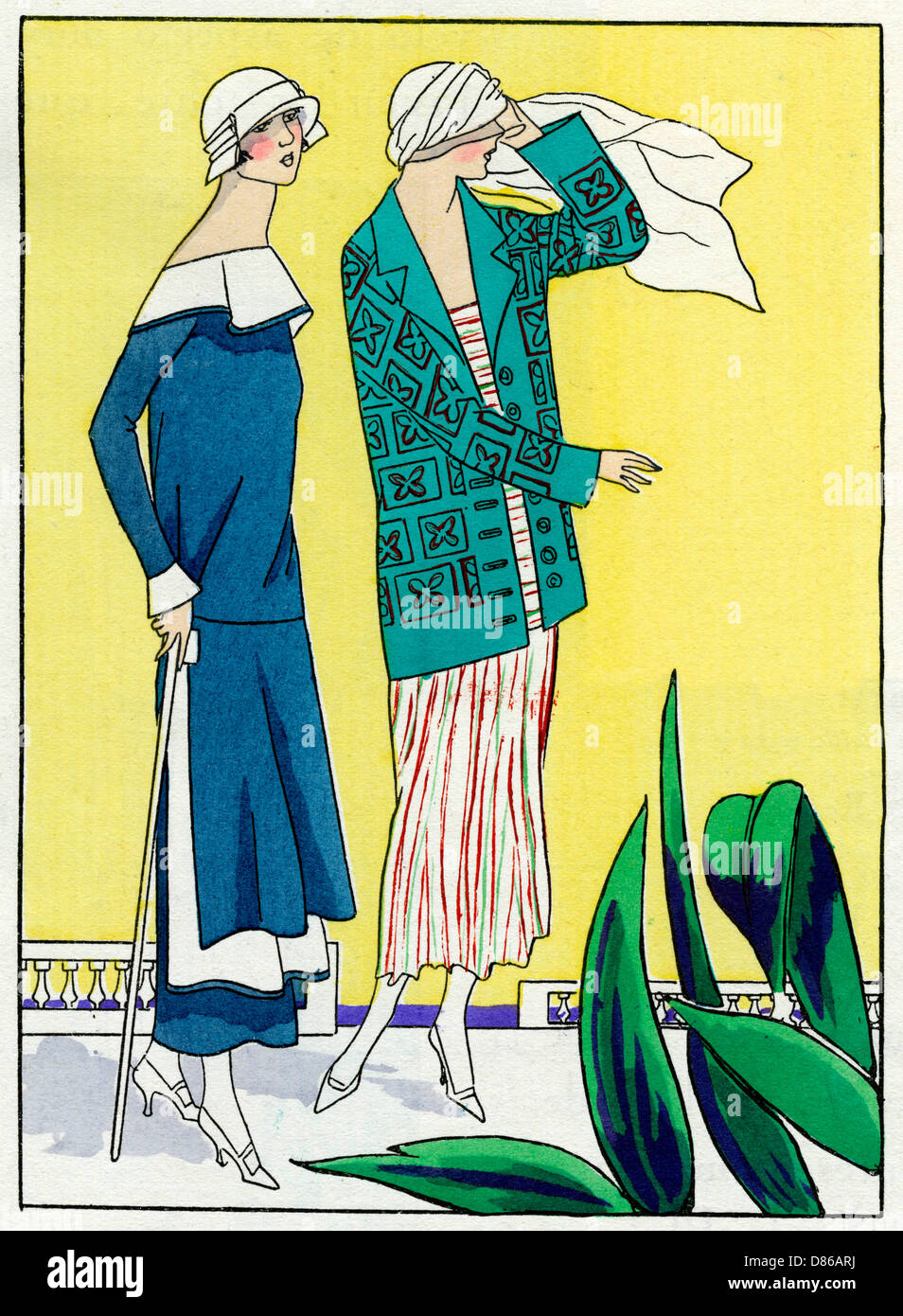 Zwei Outfits von Philippe et Gaston und Jean Patou Stockfoto