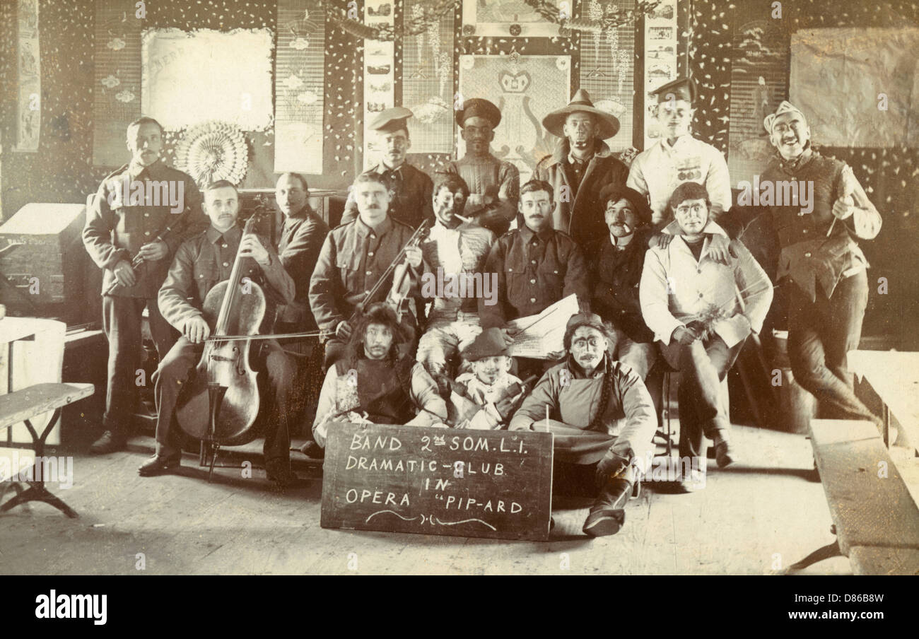 Militärischer Amateur-Dramatiker-Club Stockfoto