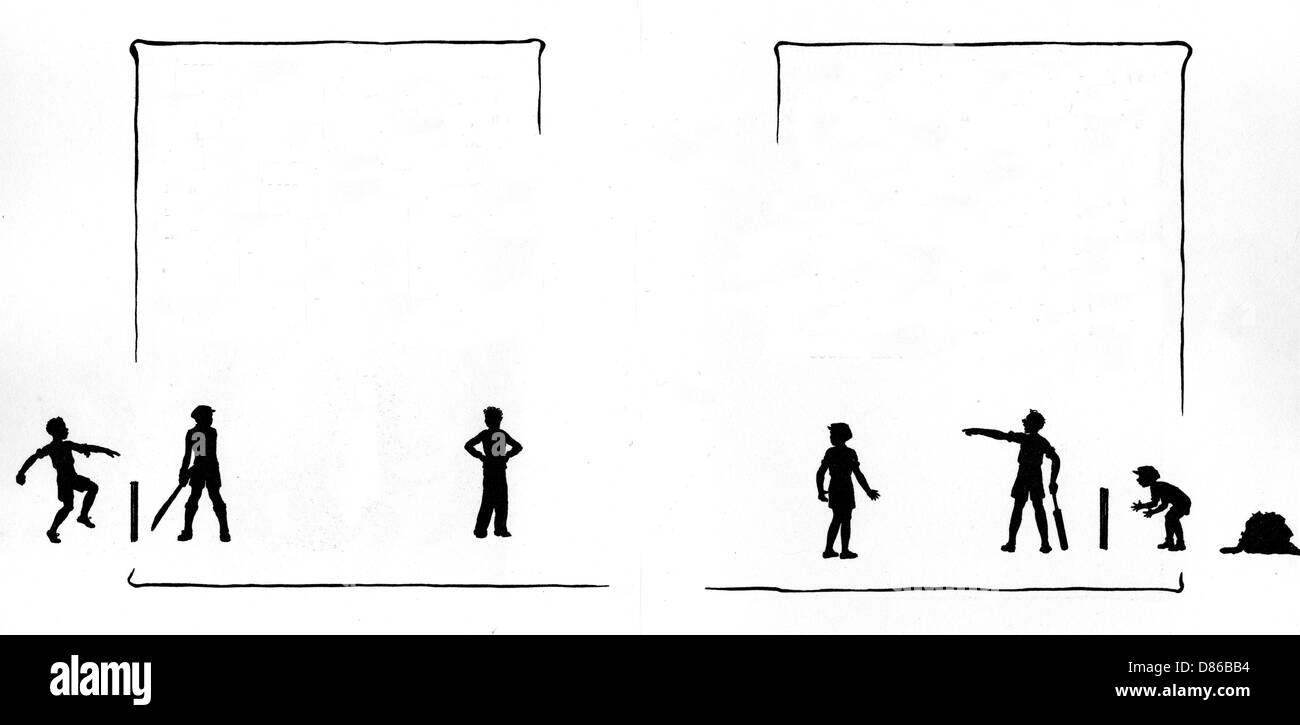 Jungs spielen cricket Stockfoto