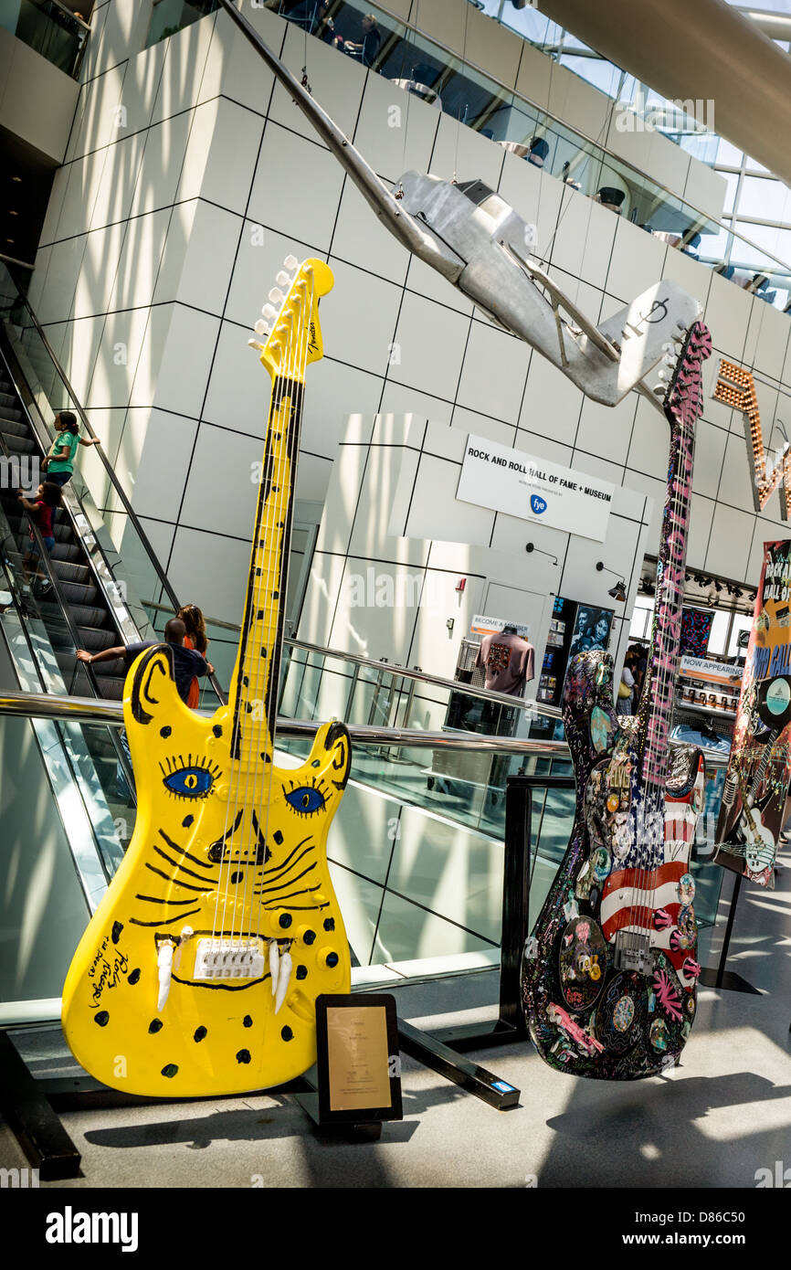Rock And Roll Hall Of Fame and Museum Lobby, Cleveland, Ohio Stockfoto