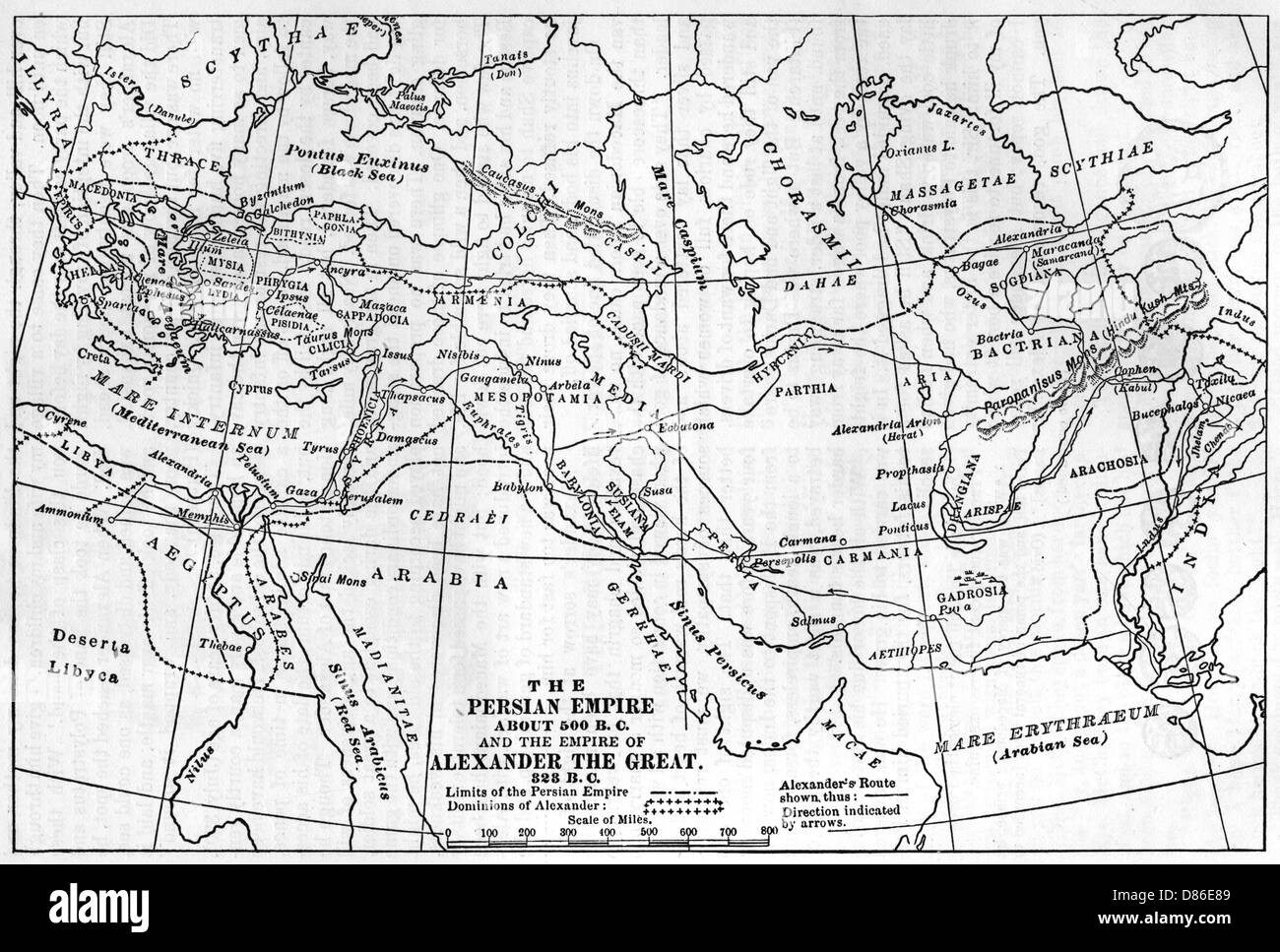Die Reiche von Persien und Alexander dem Großen Stockfoto