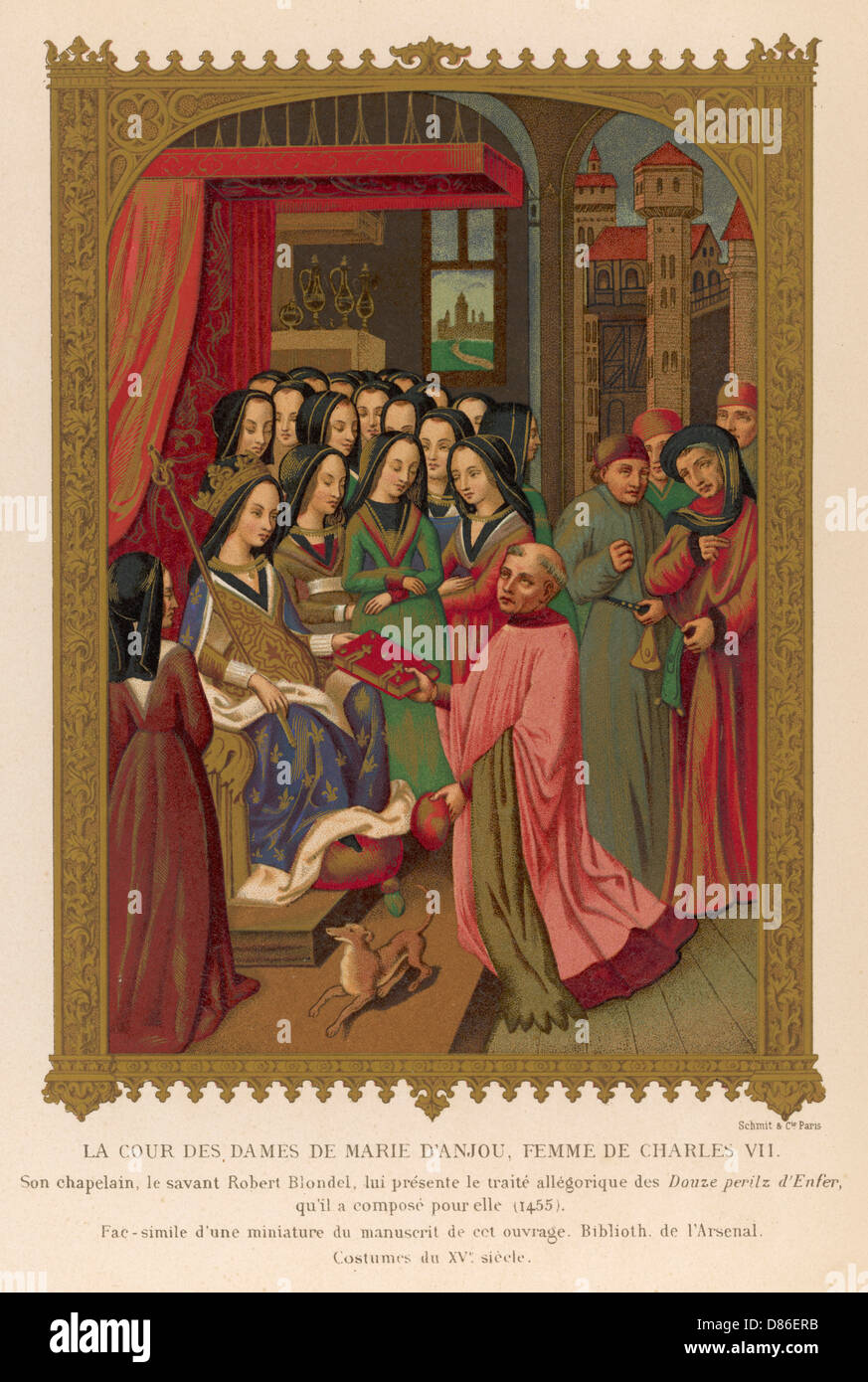 Soziale Szenen - Frankreich - 15.. Jahrhundert Stockfoto