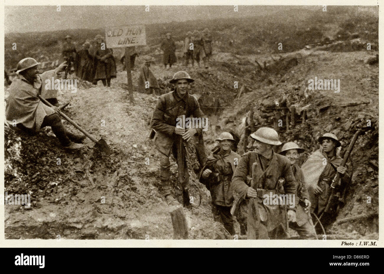 Die deutsche Besatzungsstellung im Raum Somme 1917 Stockfoto