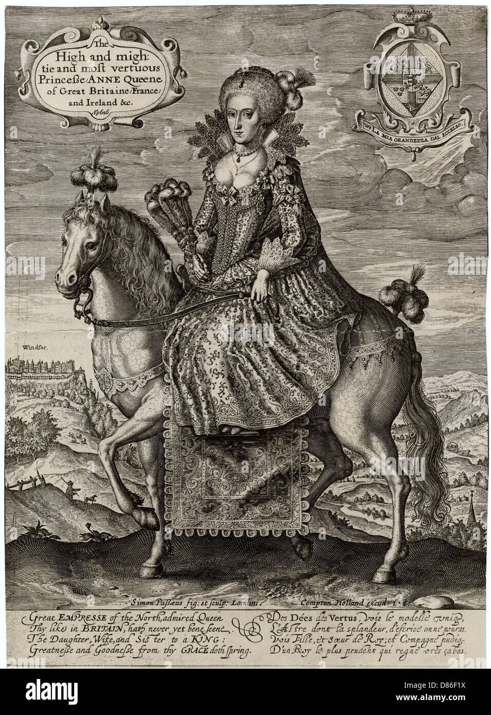 Königin Anne von Dänemark Stockfoto