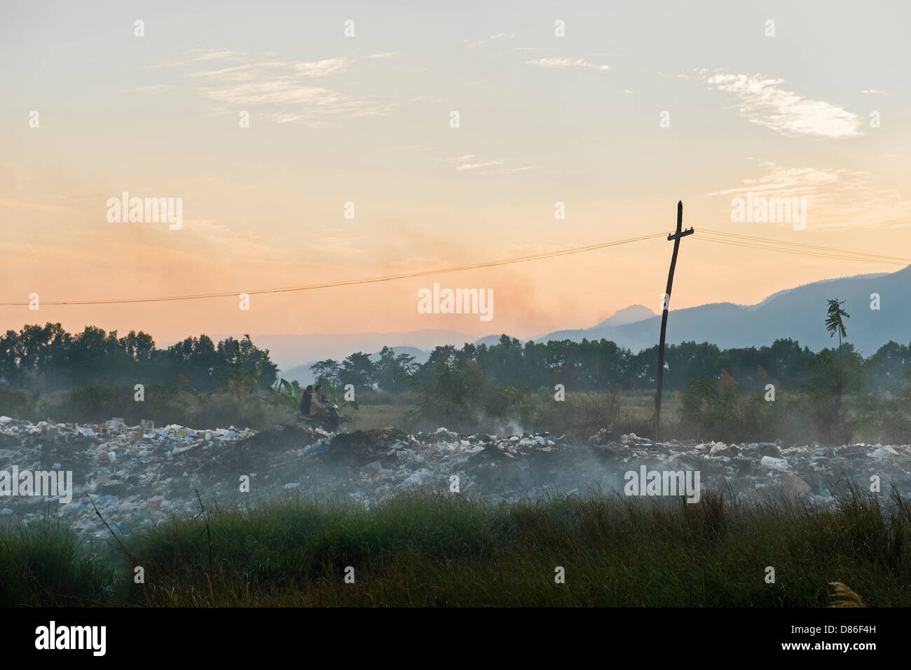 Müllhalde, Nyaung Shwe, Myanmar Stockfoto