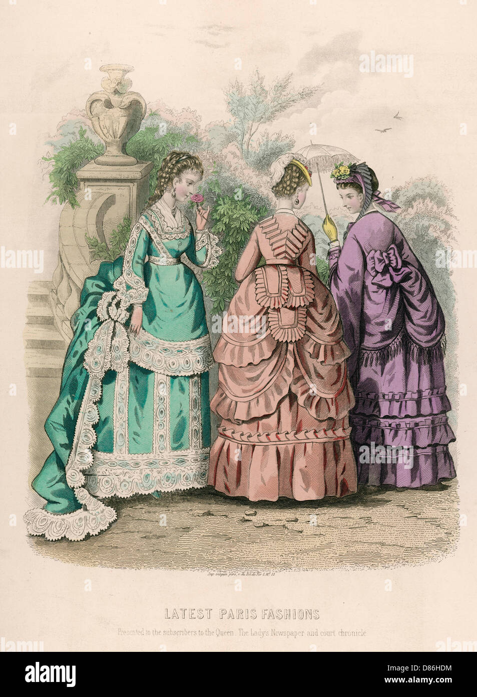 Kostüm August 1869 Stockfoto